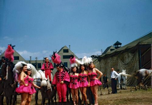 Performers in Pink Costumes
