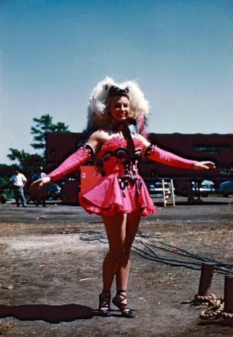 Female Performer in Pink Costume