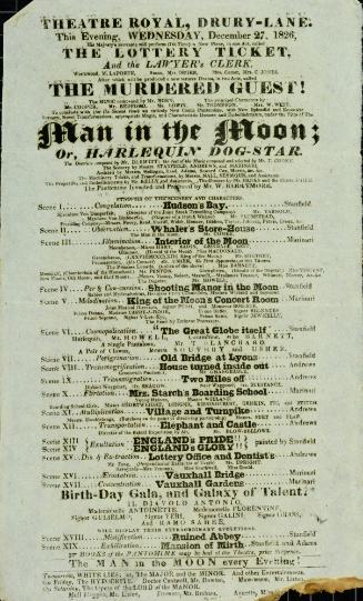 Handbill for Theatre Royal, Drury Lane. December 27, 1826