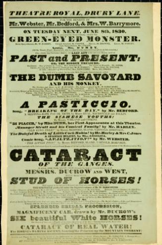 Handbill for Theatre Royal, Drury Lane. June 30, 1830