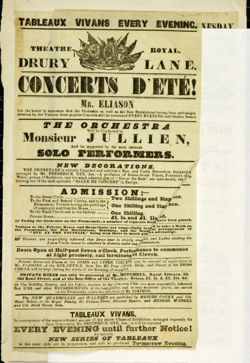 Handbill for Theatre Royal, Drury Lane. September 7 & 8, 1841. 2 pages