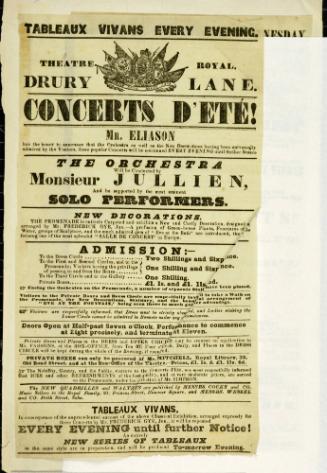 Handbill for Theatre Royal, Drury Lane. September 7 & 8, 1841. 2 pages