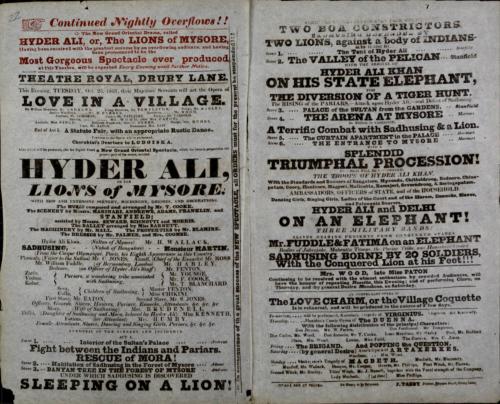 Double page Playbill for Theatre Royal, Drury Lane. October 25, 1931