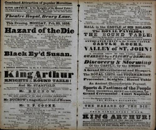Double page Playbill for Theatre Royal, Drury Lane. (date)
