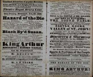 Double page Playbill for Theatre Royal, Drury Lane. (date)