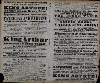 Double page Playbill for Theatre Royal, Drury Lane. March 26, 1835