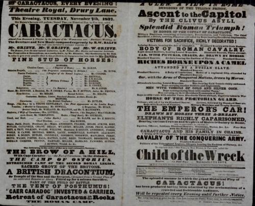 Double page Playbill for Theatre Royal, Drury Lane. November 7, 1837