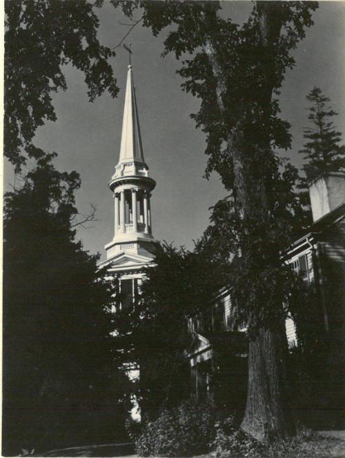 Church steeple and trees, Falmouth, Cape Cod