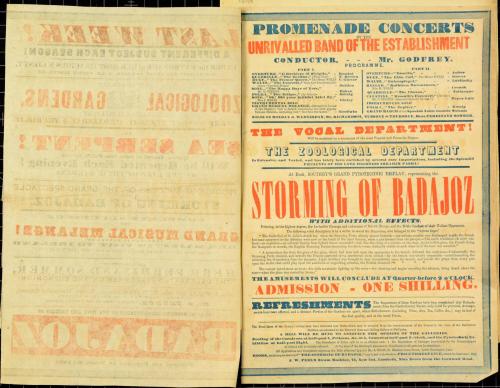 Playbill for Royal Surrey Zoological Gardens. 1849