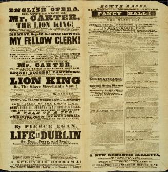 Playbill for Theatre Royal, English Opera. September 12, 1842