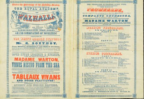 Handbill for The Walhalla. undated. After 1848
