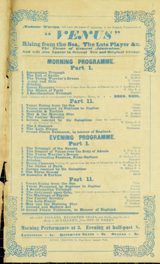 Playbill for The Walhalla. October 12, 1846