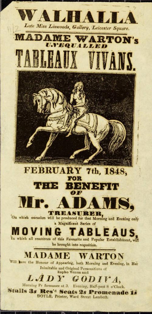 Handbill for The Walhalla. February 7, 1848