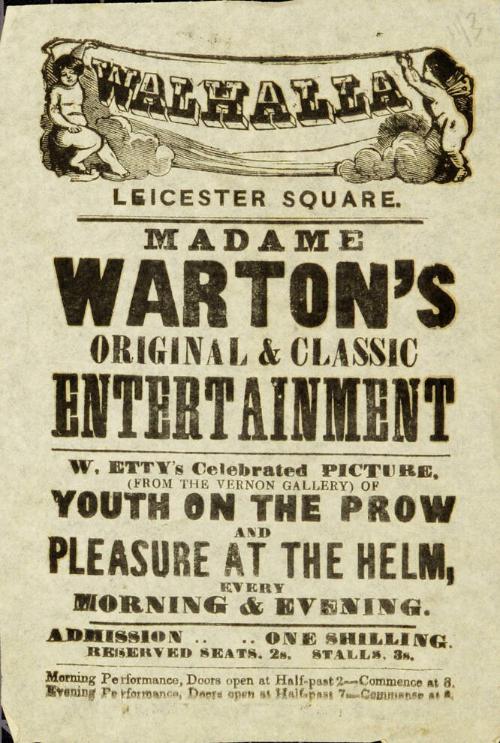 Handbill for The Walhalla. 1837