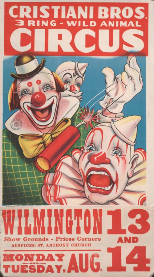 Cristiani Bros.: Three Clowns with a Firecracker