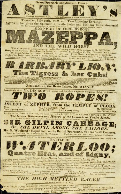Astley's Royal Amphitheatre. July 19, 1832