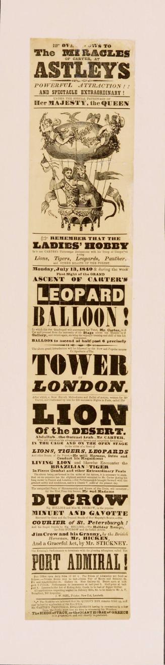 Playbill for Astley's Royal Amphitheatre. July 13, 1840