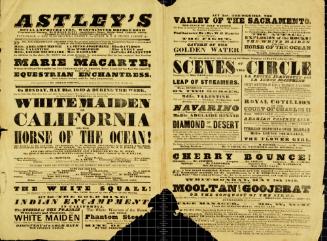 Playbill for Batty: Astley's Royal Amphitheatre, Westminster Bridge. May 21, 1849