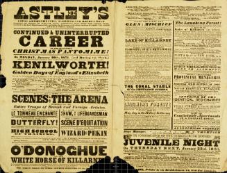 Playbill for Batty: Astley's Royal Amphitheatre, Westminster Bridge. January 20, 1851