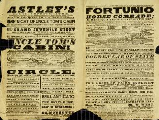 Playbill for Batty: Astley's Royal Amphitheatre, Westminster Bridge. January 17, 1853