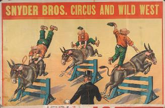 Snyder Bros.: Clown and Donkey Over a Hurdle