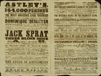 Playbill for Astley's Royal Amphitheatre. February 6, 1865