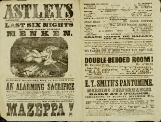 Playbill for Astley's Royal Amphitheatre. December 12, 1864