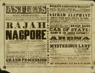 Playbill for Astley's Royal Amphitheatre. February 24, 1862