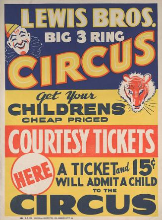 Lewis Bros.: Courtesy Tickets