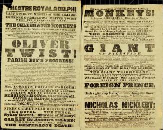 Double Page playbill for Theatre Royal, Adelphi. March 4, 1839