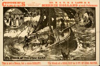 Playbill for Cooke's Circus. Winter 1908