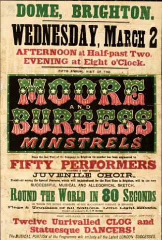 Moore and Burgess, Minstrels. 1870's