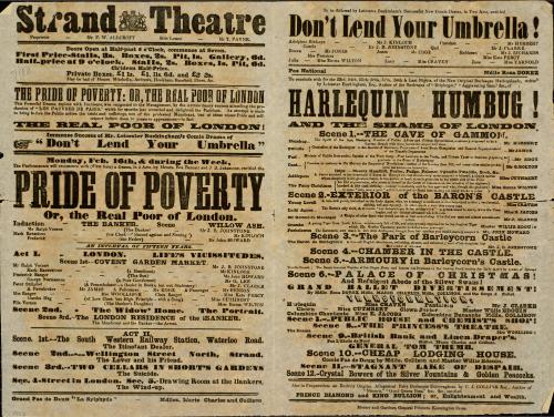 Playbill for Strand Theatre. February 16, 1852