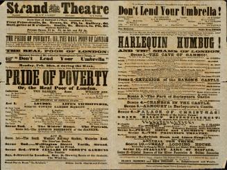 Playbill for Strand Theatre. February 16, 1852