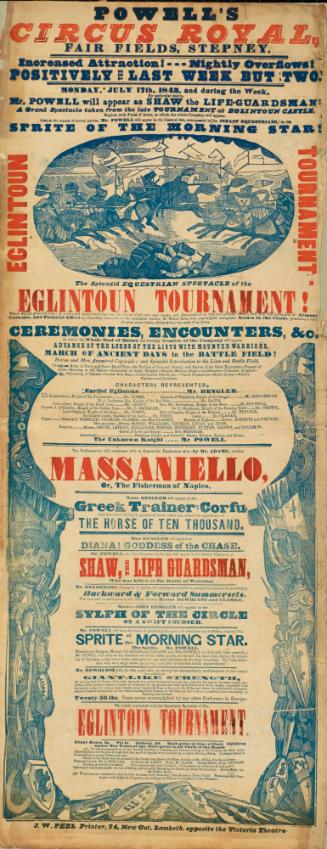 Playbill for Powell's Circus Royal. July 17, 1843
