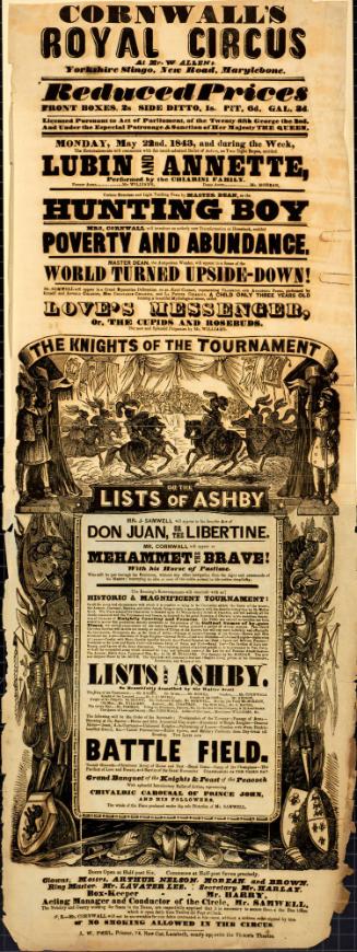 Cornwall's Royal Circus. May 22, 1843