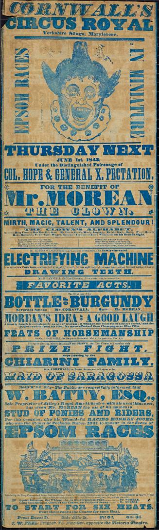 Cornwall's Royal Circus. June 1, 1843