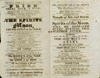 Double Page handbill for Theatre Royal, Covent Garden. April 24, 1824