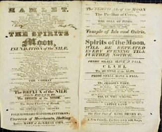 Double Page handbill for Theatre Royal, Covent Garden. April 26, 1824
