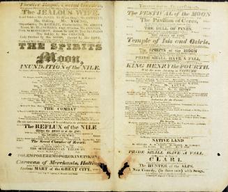Double Page handbill for Theatre Royal, Covent Garden. April 30, 1824