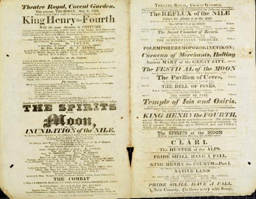 Double Page handbill for Theatre Royal, Covent Garden. May 5, 1824