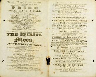 Double Page handbill for Theatre Royal, Covent Garden. May 8, 1824
