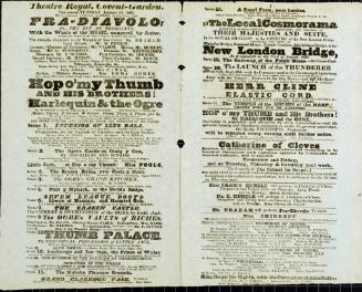 Double Page handbill for Theatre Royal, Covent Garden. January 24, 1832