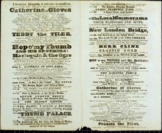 Double Page handbill for Theatre Royal, Covent Garden. February 13, 1832