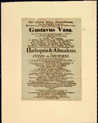 Handbill for Theatre Royal, Covent Garden. January 19, 1811