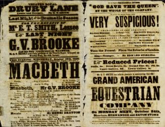 Playbill for Theatre Royal, Drury Lane. October 19, 1853