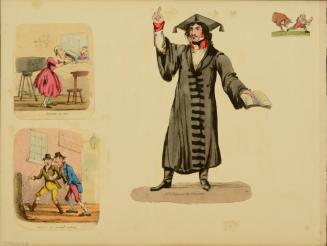 Two sided album page with theatrical portraits
