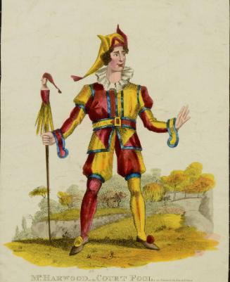 Mr. Harwood as the Court Fool in Edward the Black Prince