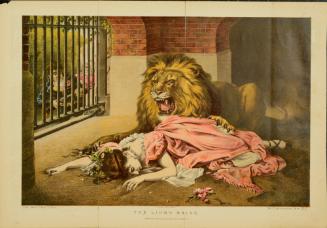 The Lion's Bride, print after Gabriel Max