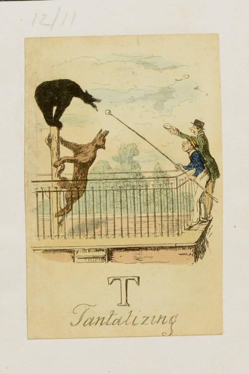 Print from G. Cruickshanks Alphabet, T for Tantalizing